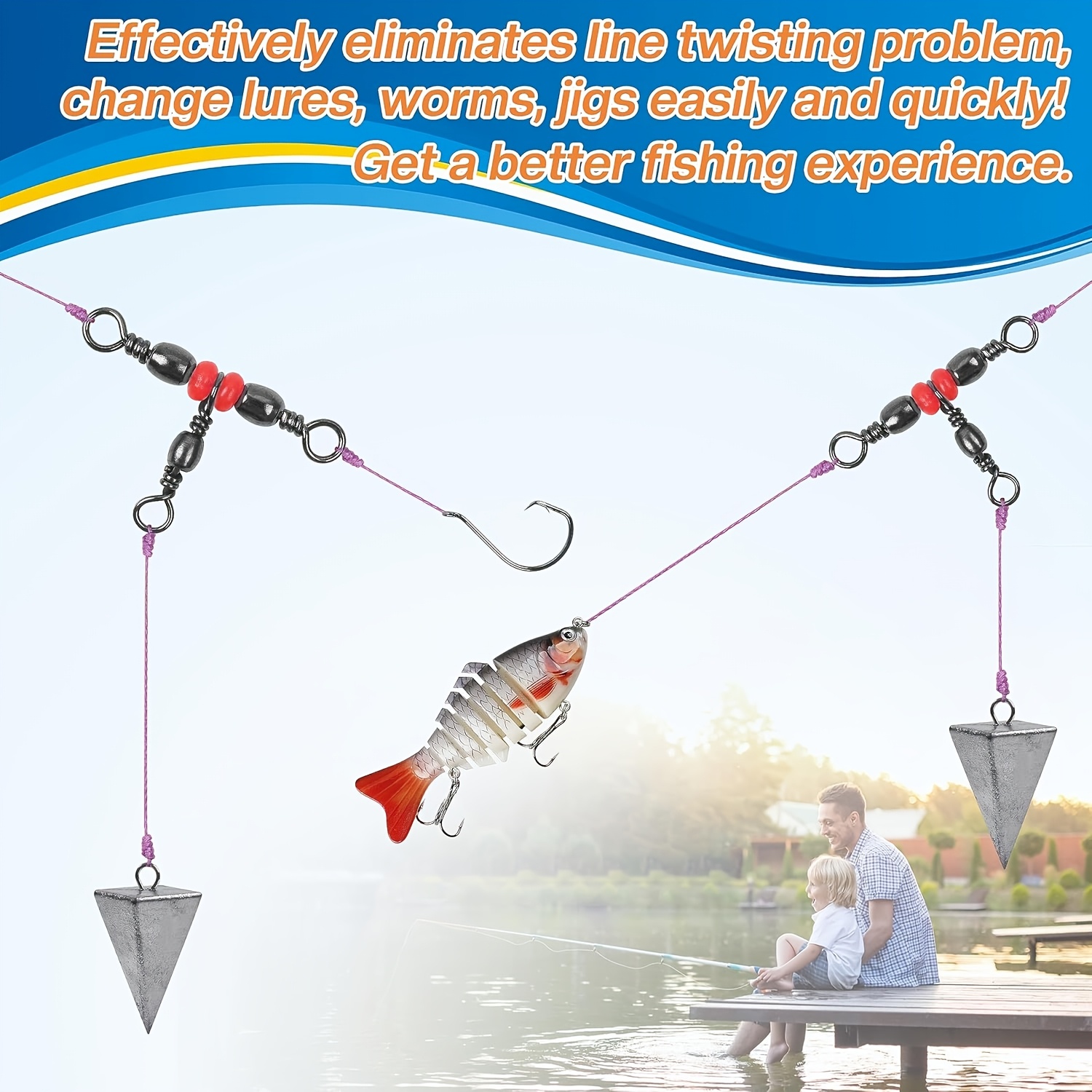 3 Three Way Swivels,Triple Swi - Baitcasting Reel review and price