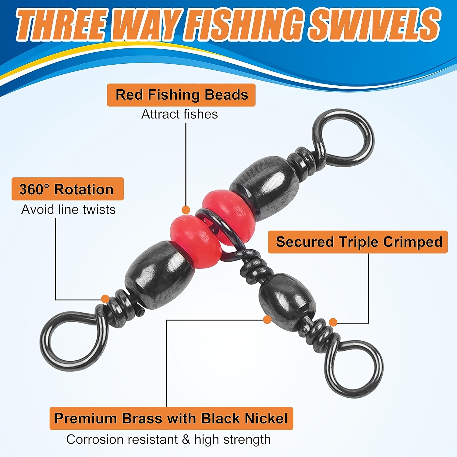 3 Three Way Swivels,Triple Swi - Baitcasting Reel review and price